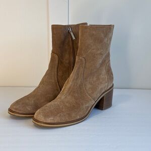 Aquatalia Janella Tan Suede Bootie
